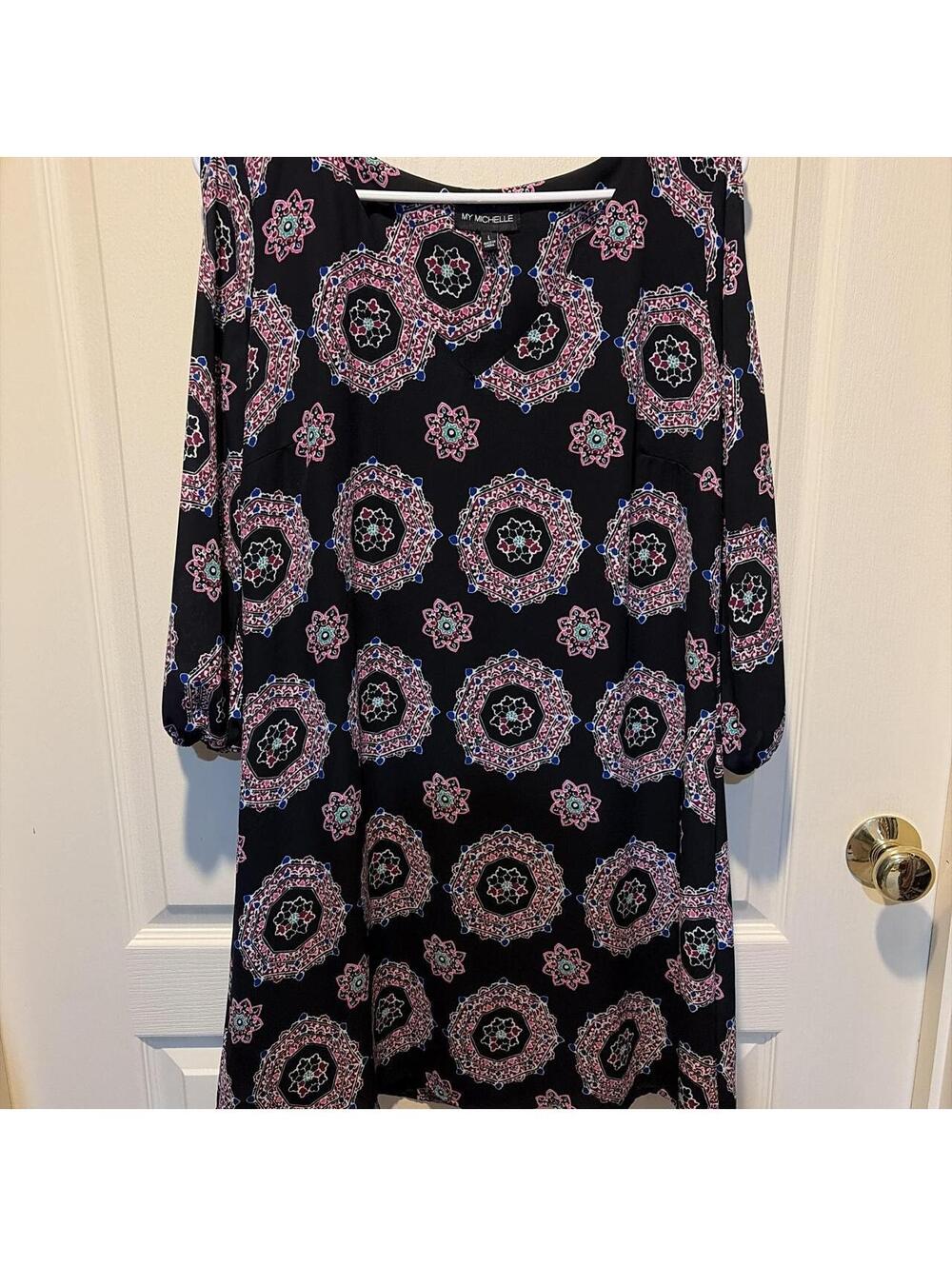 My Michelle Women's Multi and Black Dress